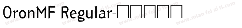 OronMF Regular字体转换